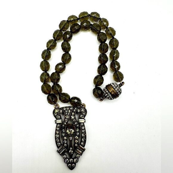 Heidi Daus Iris Swarovski Crystal, Art Deco style necklace! - Picture 1 of 14